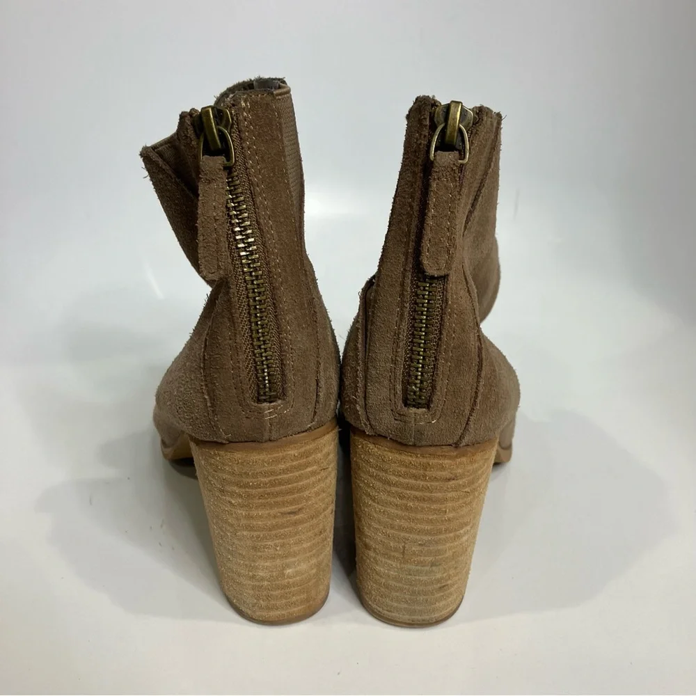 Urban outfitters tan suede ankle boots women’s size 9 business casual minimalist